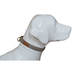 animallparadise IMAO MAYFAIR collar 20 mm adjustable color taupe for dog. Collier