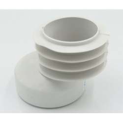 Interplast Une pipe WC, adaptation excentrée de 35 mm ø100 mm. Plomberie