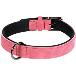 FL-519285 Flamingo Collar DELU talla XL en imitación de cuero y neopreno, color rojo para perros. Collar