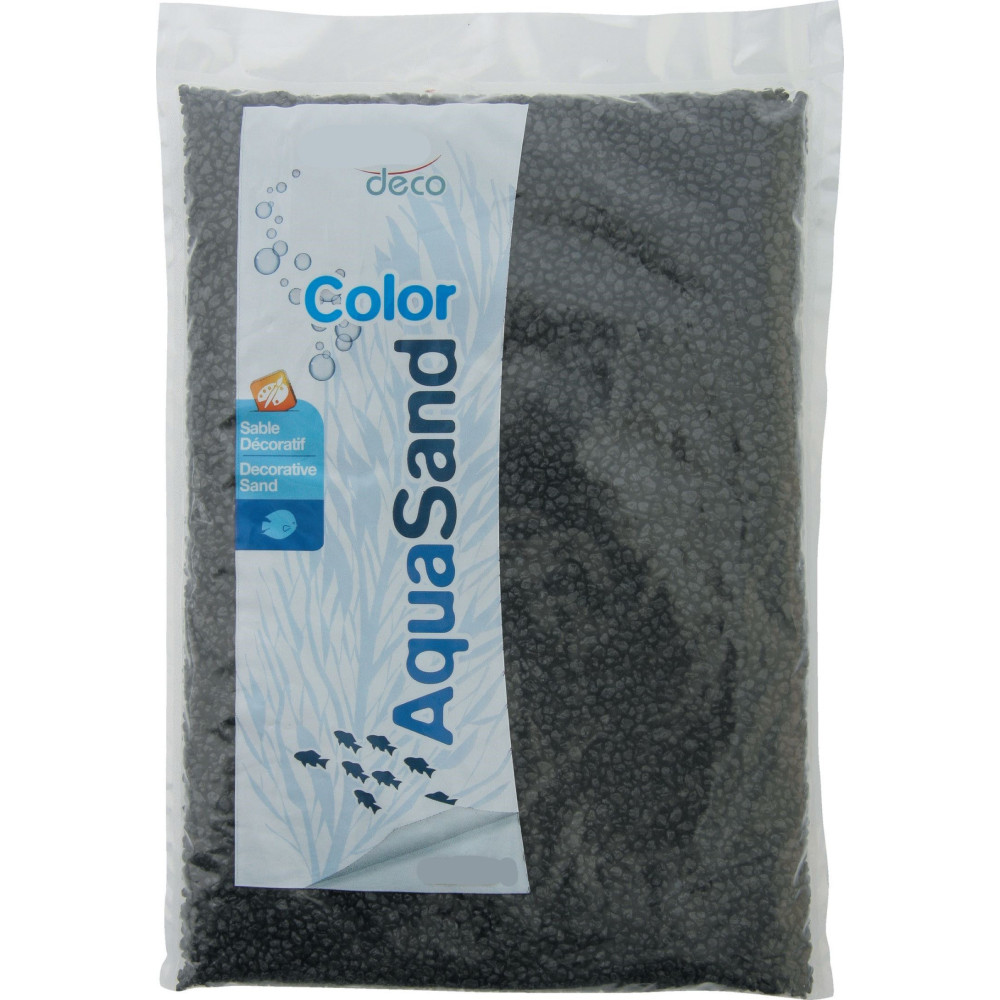 animallparadise Sable aquatique 2-3 mm noir ébène 1kg pour aquarium. Sols, substrats