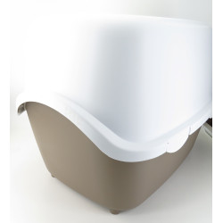 Cathy Cat Toilet Facility met taupe filter 40 x 56 x H40 cm animallparadise AP-ZO-474404 Toilet huis
