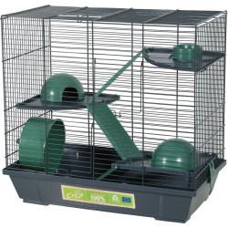 Hamster Cage 50 triplex, 51 x 27 x altura 48 cm, verde para Hamster AP-ZO-205173VER Cage