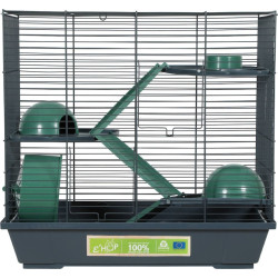 animallparadise Cage 50 triplex Hamster, 51 x 27 x hauteur 48 cm, vert pour Hamster Cage