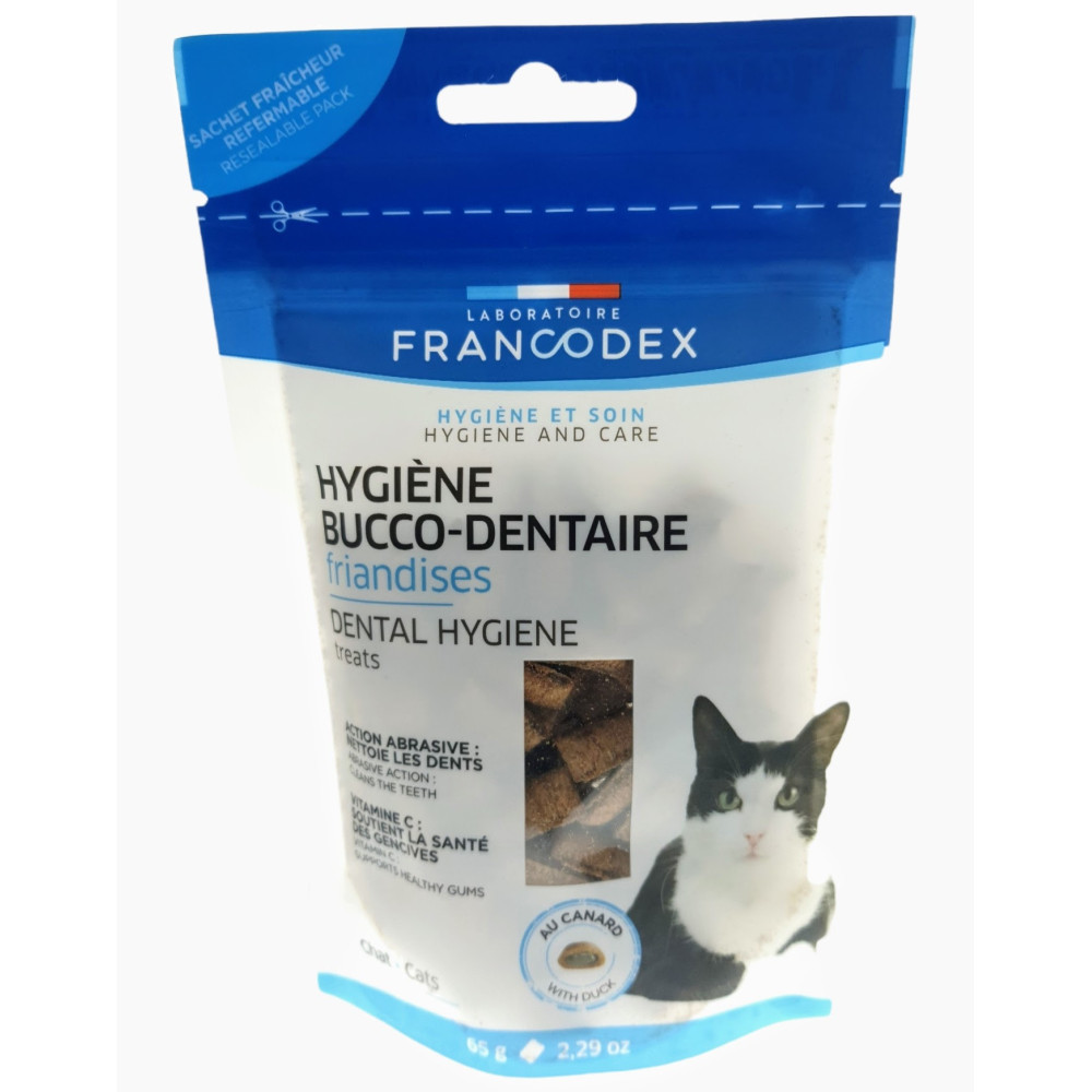 Francodex Trattamenti per l'igiene orale 65g per gattini e gatti FR-170241 Bocconcini per gatti