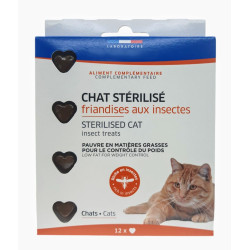 Hartvormige insectensnoepjes x 12 voor gesteriliseerde katten animallparadise AP-FR-170380 Kattensnoepjes