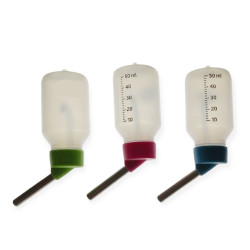 AP-TR-60511-X3 animallparadise 3 biberones de plástico de 50 ml para hámsters y ratones de colores aleatorios Biberón