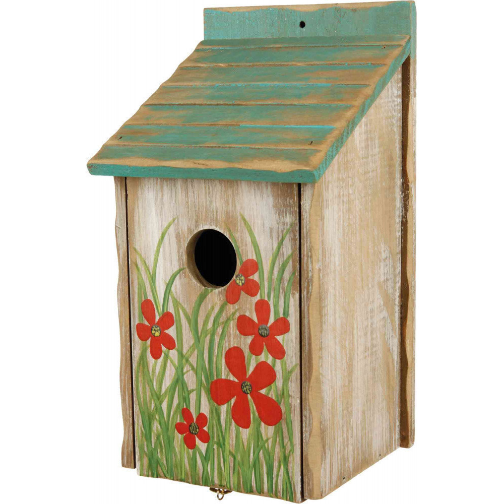 AP-TR-55850 animallparadise Caja nido de madera de 15 x 28 cm, para carboneros grandes Casa de pájaros