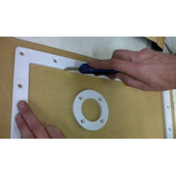 Jardiboutique Kit of 4 self-adhesive gasket sheets for swimming pool liner seals. skimmer seal