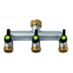 Jardiboutique 3-way brass valve between 3/4 outlet 3/4 outlet 3/4 Faucet