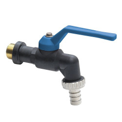 jardiboutique Cold tap brass between 1/2 outlet 3/4 blue handle Garden faucet