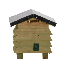 animallparadise Pine wood shelter with zinc roof for bees Abeilles