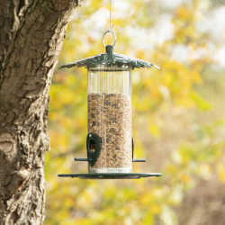 animallparadise Seed silo with canopy for birds Height 22cm Mangeoire à graines