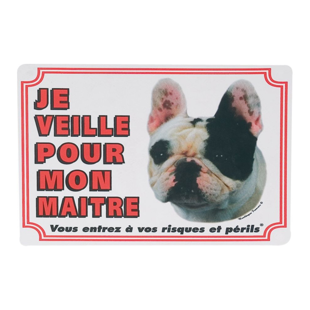 animallparadise Panneau de portail chien bouledogue français Panneau