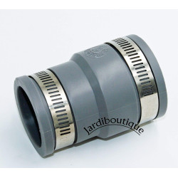 jardiboutique FF soft PVC multi-material reduction fittings from 38 to 43 mm and 30 to 36 mm grey Reduction of evacuation