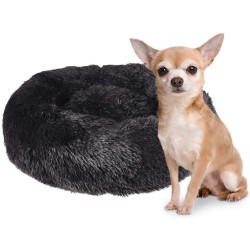 animallparadise KREMS Kissen rund, Anti-Stress, Farbe schwarz ø 50 cm. für Hunde AP-FL-519469 Hundekissen