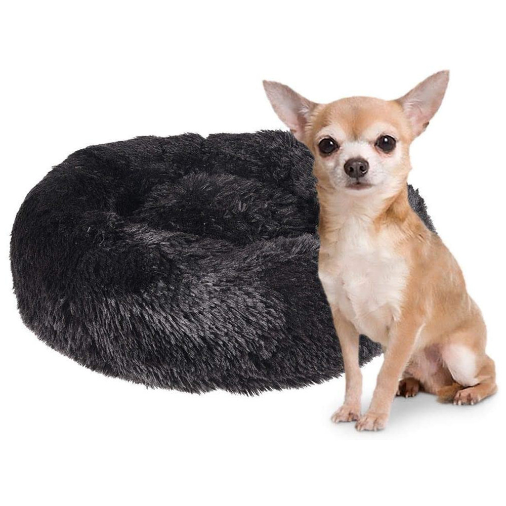 animallparadise KREMS round cushion, anti-stress, black color ø 50 cm. for dogs Coussin chien