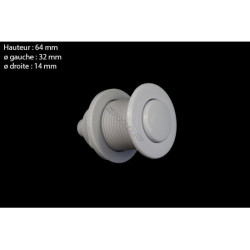 Botão pneumático 3 mm ext para Balneo JB-HAI-851-0691 Peças a selar
