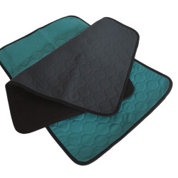 animallparadise 2 Washable and reusable training mats, size XXL, 115 x 68.5 cm, grey green, for dogs Education mat and tray