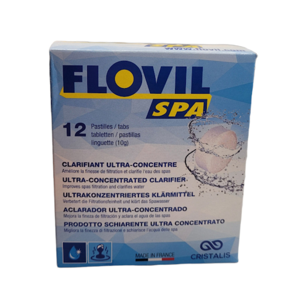 ACIS Clarifier SPAS Flovil optimizes the fineness of filtration of cartridge filters SPA treatment product