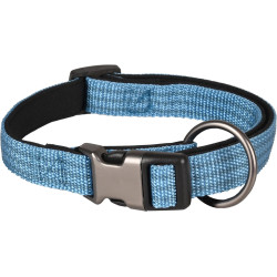 Flamingo Jannu collar blue adjustable from 30 to 45 cm 15 mm size M for dog Nylon collar