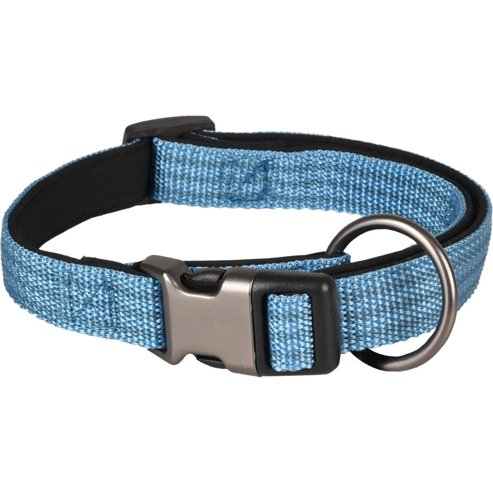Coleira Jannu azul ajustável de 45 a 65 cm 25 mm tamanho XL para cães FL-516918 Colarinho de nylon