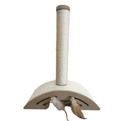 animallparadise Griffoir avec jouets à plumes, 40x21cm x 54 cm hauteur pour chat  Griffoirs et grattoir
