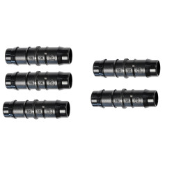 5 Connectoren Recht Gegroefd - ø 16mm- set van 5 stuks jardiboutique JB-41668881-X5 Druppel voor druppel