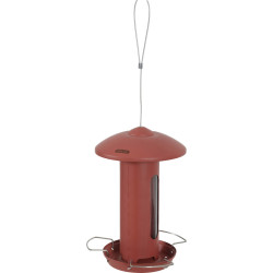 Alimentador de pássaros Solo terra metal vermelho H total 44 cm AP-ZO-170632 Alimentador de sementes
