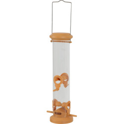 Zaad silo voederhuisje, oranje, hoogte 44 cm voor vogels animallparadise AP-ZO-170629 Zaad feeder