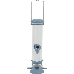 animallparadise Seed silo feeder, blue, height 44 cm for birds Seed feeder