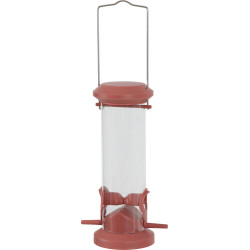 Zaad silo feeder, 2 terra rode zitstokken, voor vogels animallparadise AP-ZO-170624 Zaad feeder