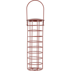 animallparadise Red terra-cotta grease ball dispenser, ø 9 x 32 cm for birds. support ball or grease loaf