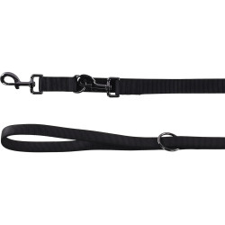 Zwarte nylon trainingsriem voor zwarte honden. animallparadise AP-FL-522087 Dressuur riemen