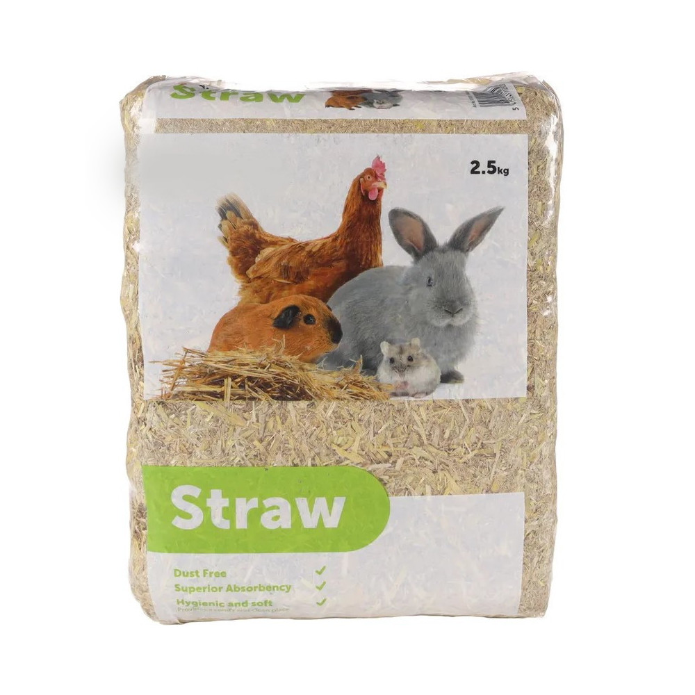 animallparadise Straw 2.5 kg or 75 liters for rodents and backyard Rodent hay
