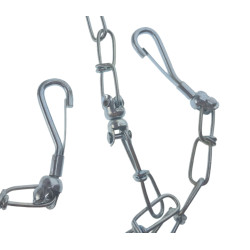 animallparadise Chaine d'attache en acier 4.5 mètres maillon anti torsion pour chien Longe et piquet