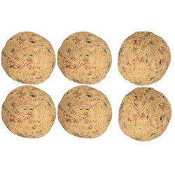 animallparadise 6 balls of fat walnut of 90 gr each for birds Boule de nourriture oiseaux