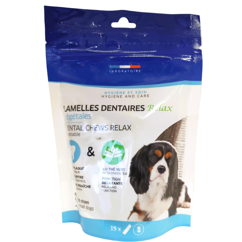 animallparadise 15 Vegetarische Relax-Zahnstreifen für kleine Hunde unter 10 kg, Beutel mit 228 g AP-FR-172368 Kau-Süßigkeit