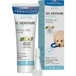 Francodex Beruhigendes Zahngel für Welpen 50 Gramm FR-170404 Zahnpflege für Hunde