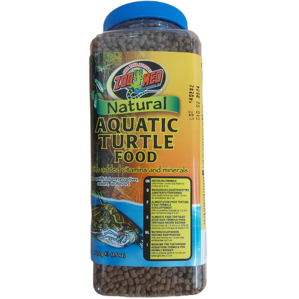 Zoo Med Nourriture pour tortues aquatiques – Formule pour nouveau-nés 425g Nourriture