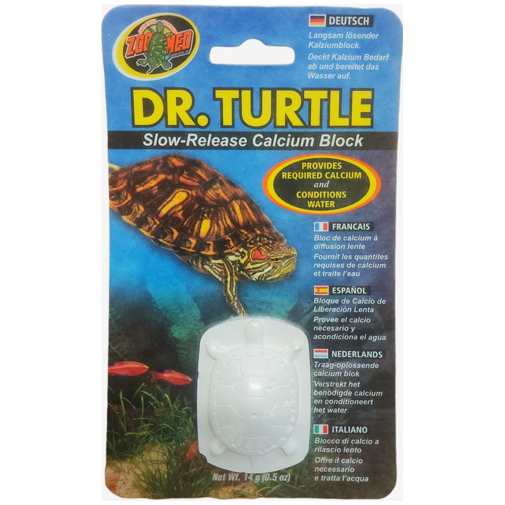 Zoo Med Bloc de calcium à libération lente Dr. Turtle 14g Nourriture