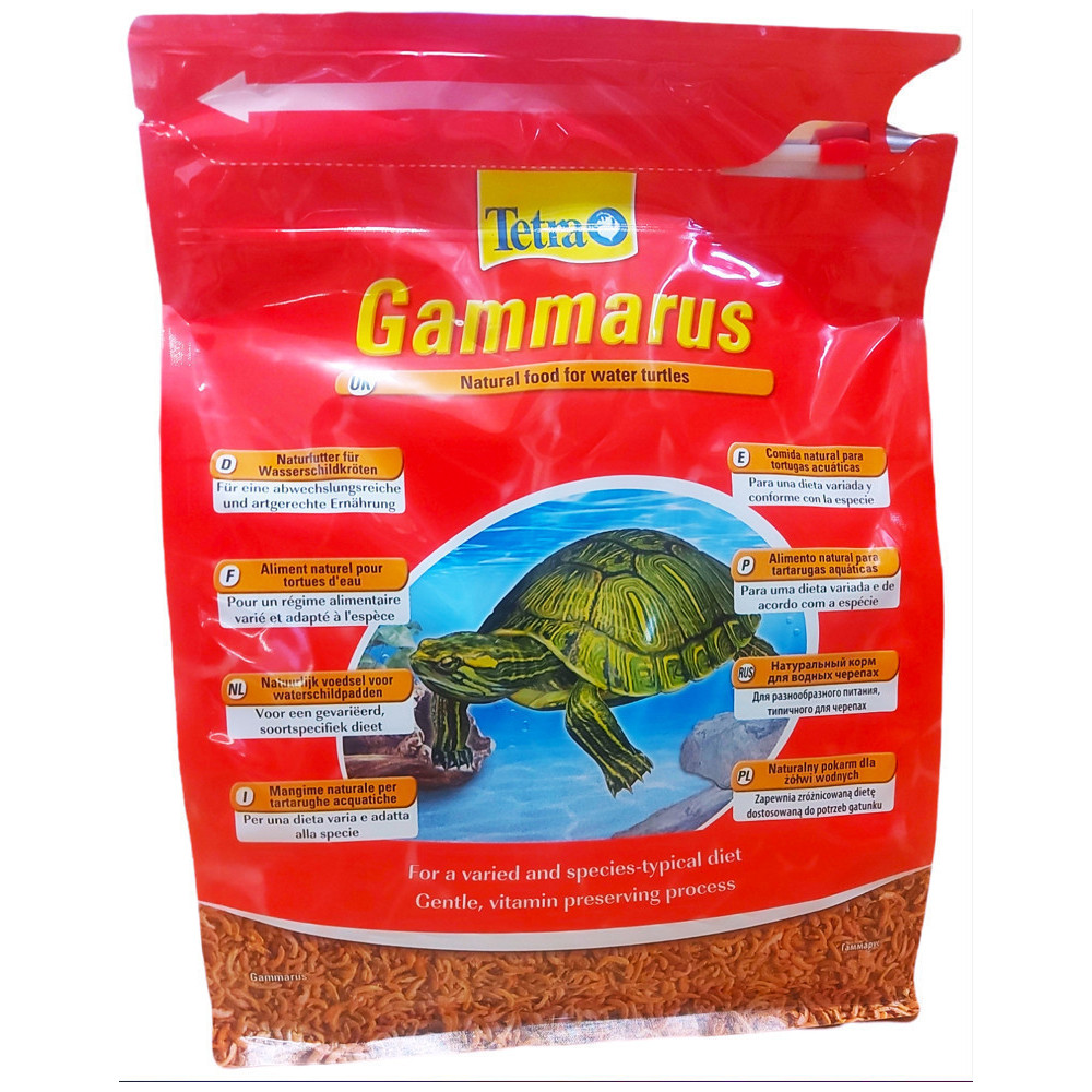 Tetra Natural food for Grammarus water turtles of 400g. Food and drink