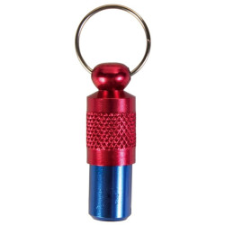 Rode en blauwe adreskokers voor halsbanden animallparadise AP-TR-2279 Adres van de deur