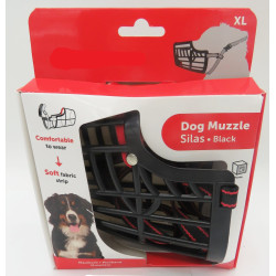 animallparadise XL 40 cm 44-59 cm, black SILAS muzzle for dogs Muselière