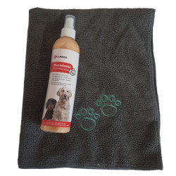 animallparadise Spray soin du pelage 300 ml Macadamia et serviette microfibre pour chien Shampoing