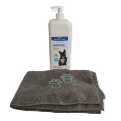 animallparadise Shampoing 1Litre Anti Démangeaisons avec une serviette, pour chiens. Shampoing