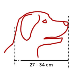 SILAS XXS focinho preto 19 cm 27-34 cm para cães. AP-FL-519652 Açaime