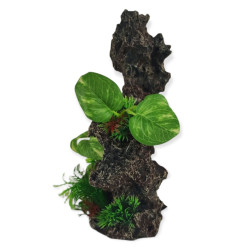 animallparadise Décoration rocher gris   plantes, 19 x 15 x H 31cm, aquarium. Décoration et autre