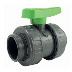 Jardiboutique ø 63 mm PVC valve with green handle Pool valve