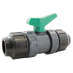 jardiboutique pVC valve ø 25 compression fitting with green handle Gate valve