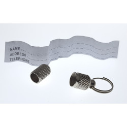 animallparadise 1 address tube for dog and cat collar - silver color Address door